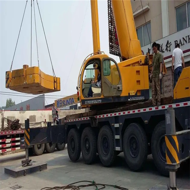 苍南县当地吊车出租|机器吊装|75吨|工厂搬迁服务